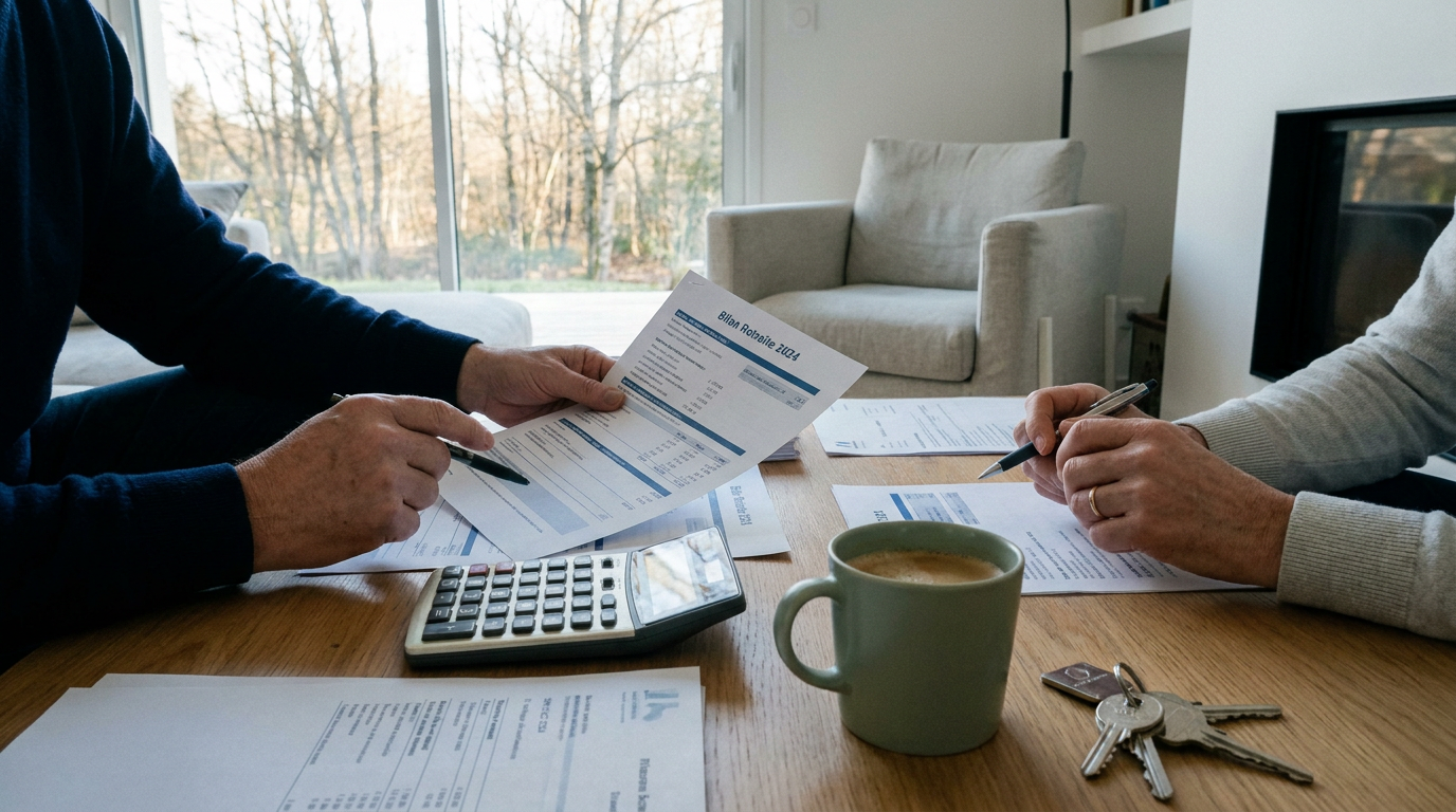 Couple calculant sa tranche marginale d'imposition pour optimiser son PER